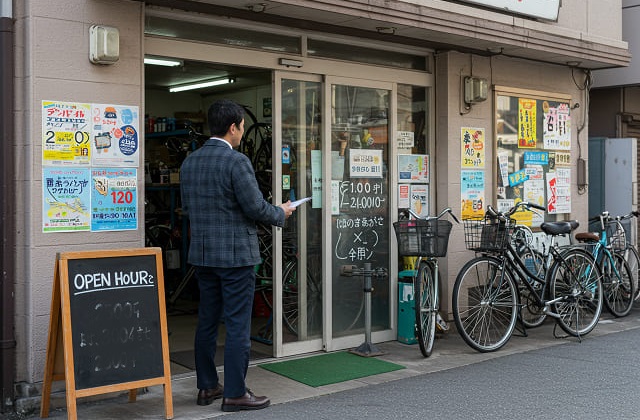 自転車修理の時間は何時まで？