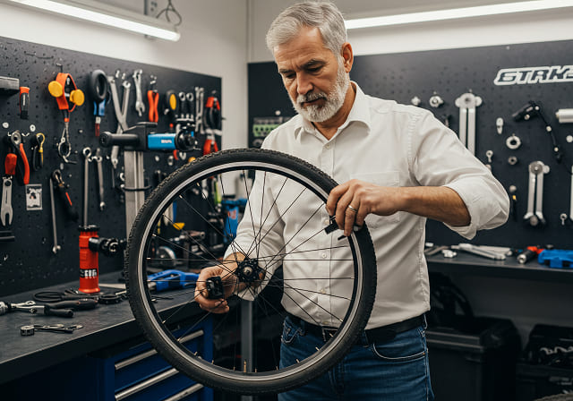 自転車のパンク修理の流れ