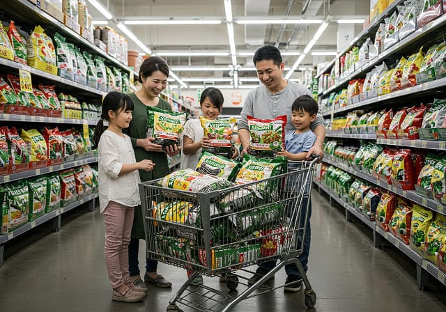 コメリの培養土のサイズ(14L, 20L, 40L)