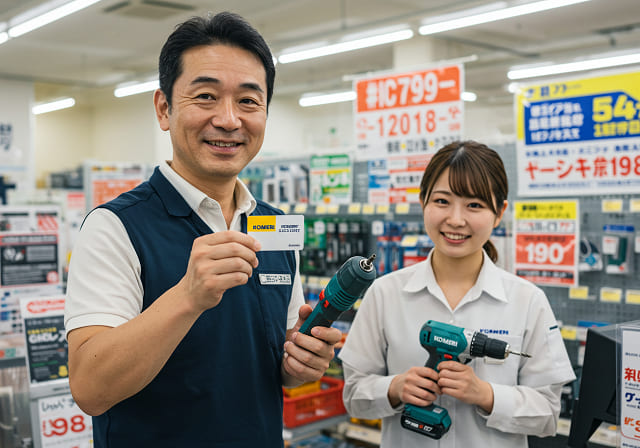 コメリカードは工具レンタルに必須
